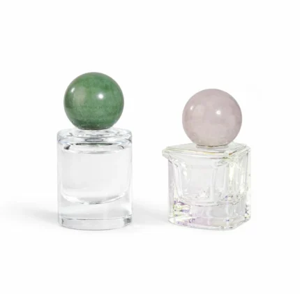 Premium Perfume Bottle with Natural Crystal Ball Cap